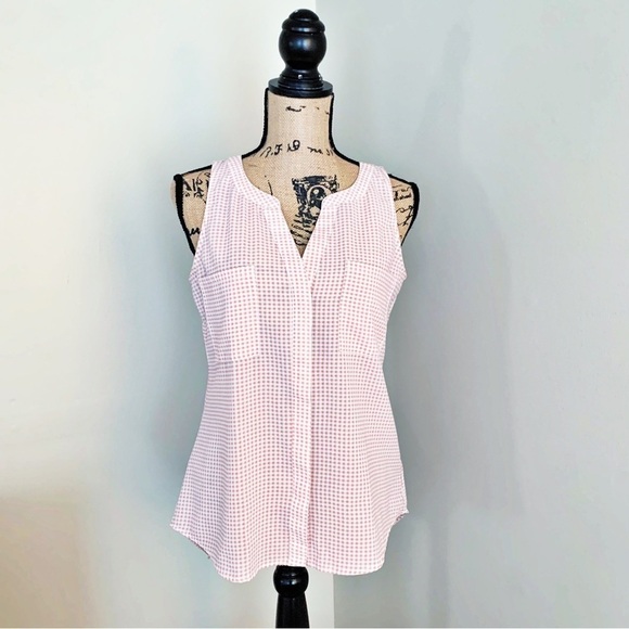 Sanctuary Gingham Button Down Tank Top Blouse - Picture 1 of 6